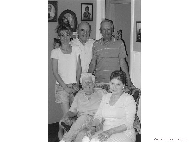 Standing: Wayne Cato'?s niece Holly, me, and Wayne's brother Howard (Holly's father); seated: Howard's wife Kate and Sheila.